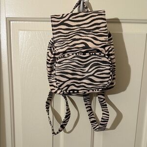 Zebra Print Mini Backpack